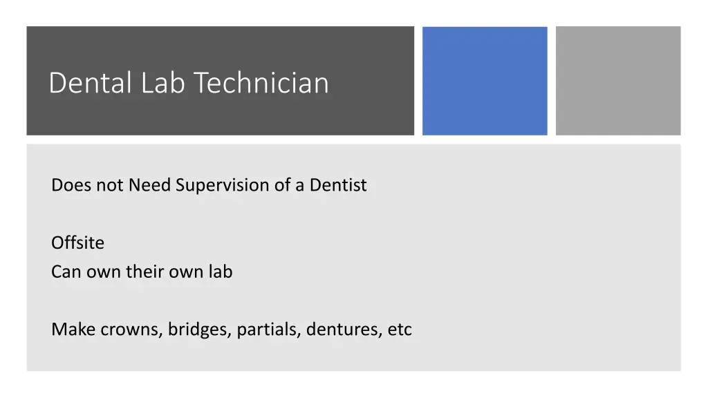 dental lab technician