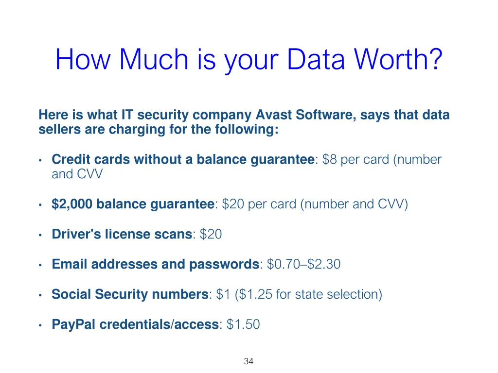 how much is your data worth
