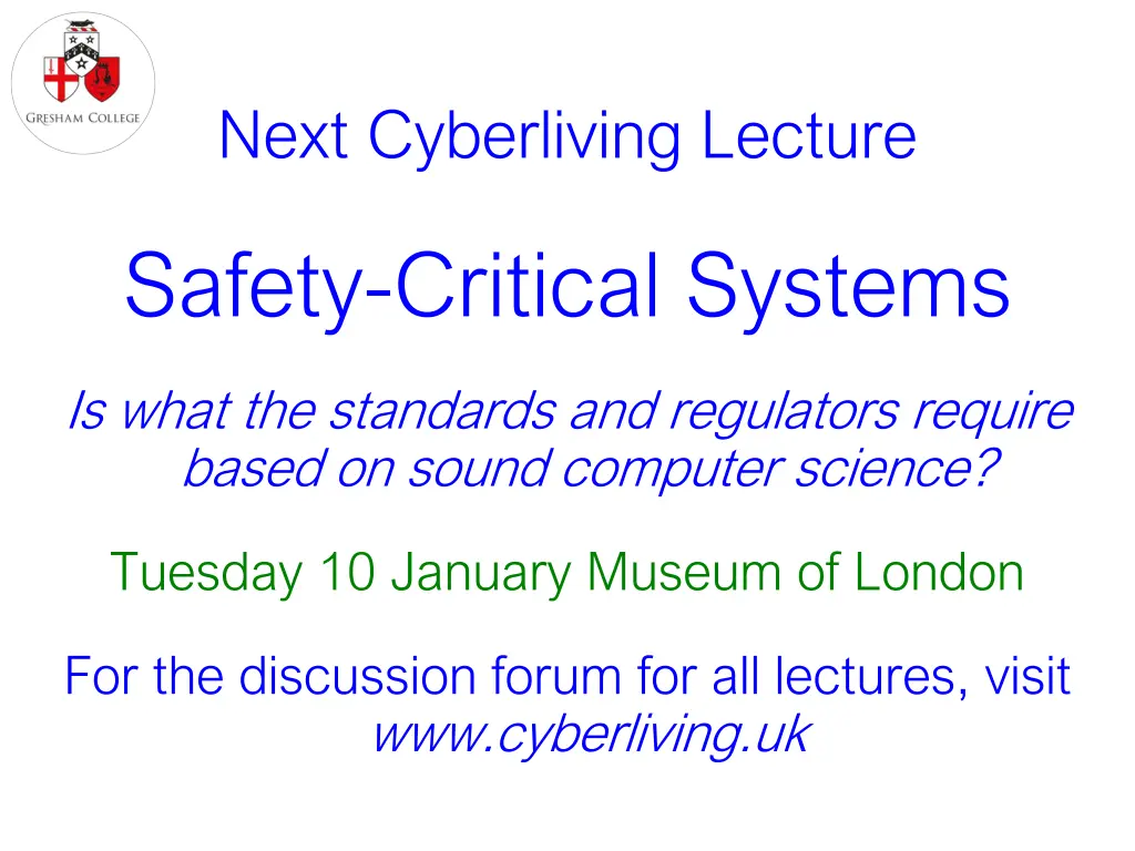 next cyberliving lecture
