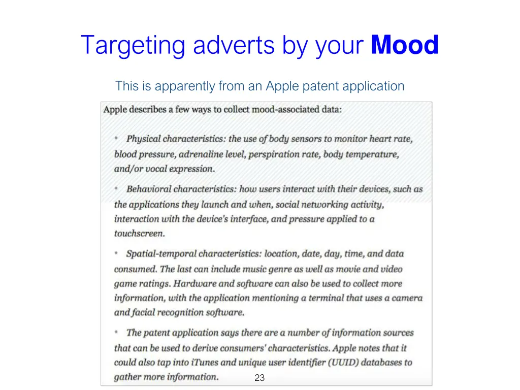 targeting adverts by your mood