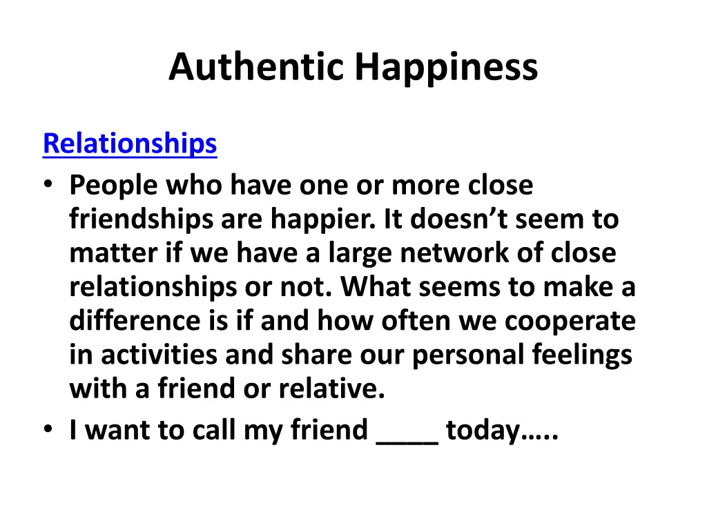 authentic happiness