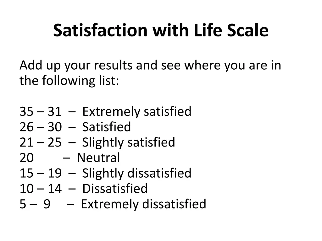 satisfaction with life scale 1