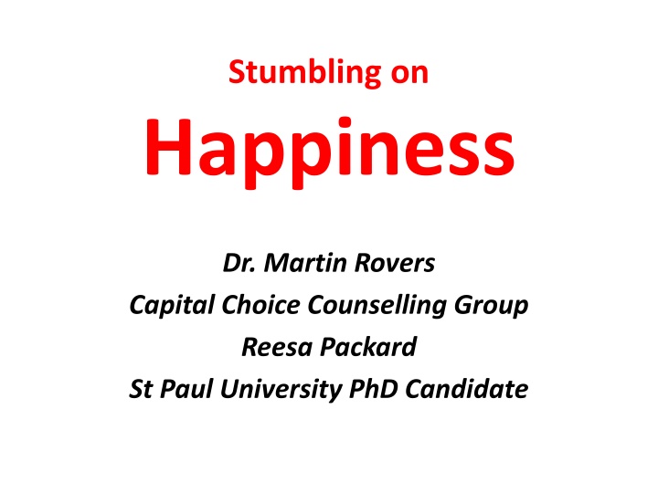 stumbling on happiness