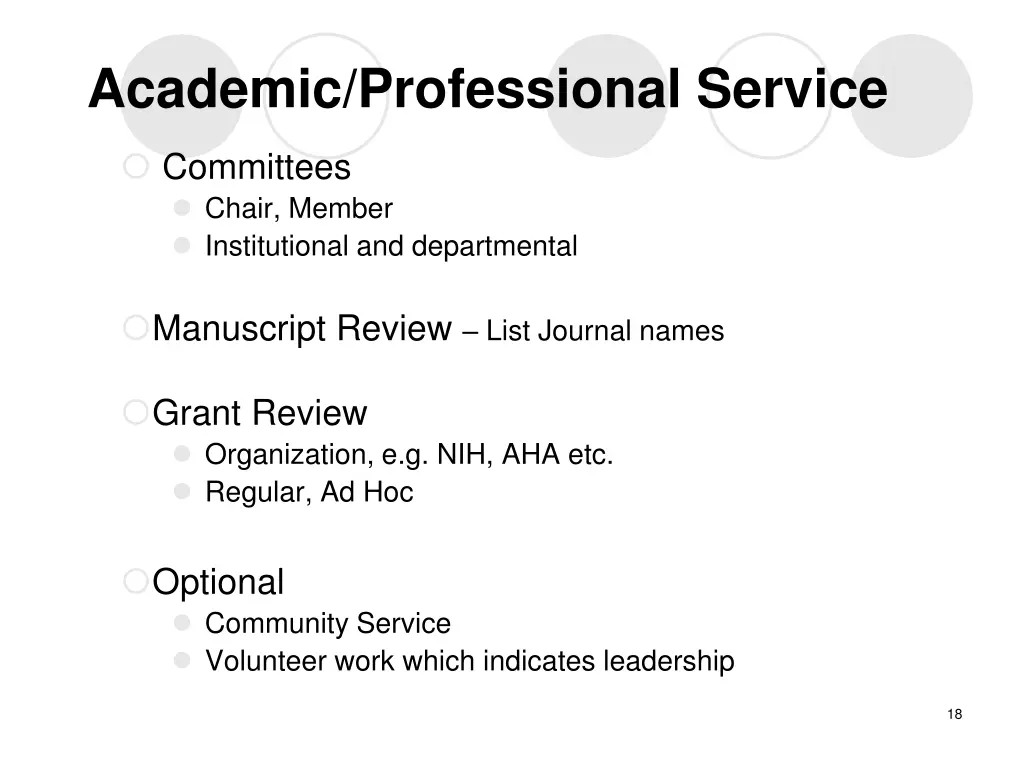 academic professional service