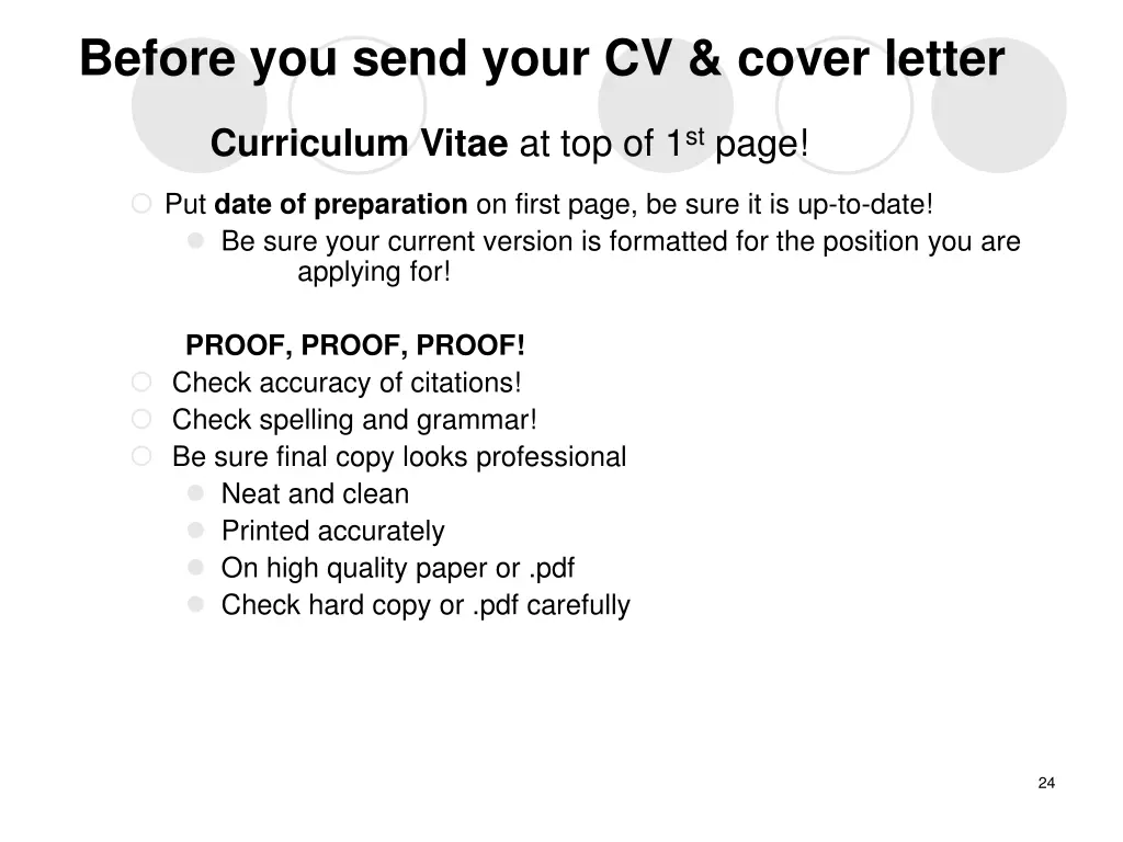 before you send your cv cover letter