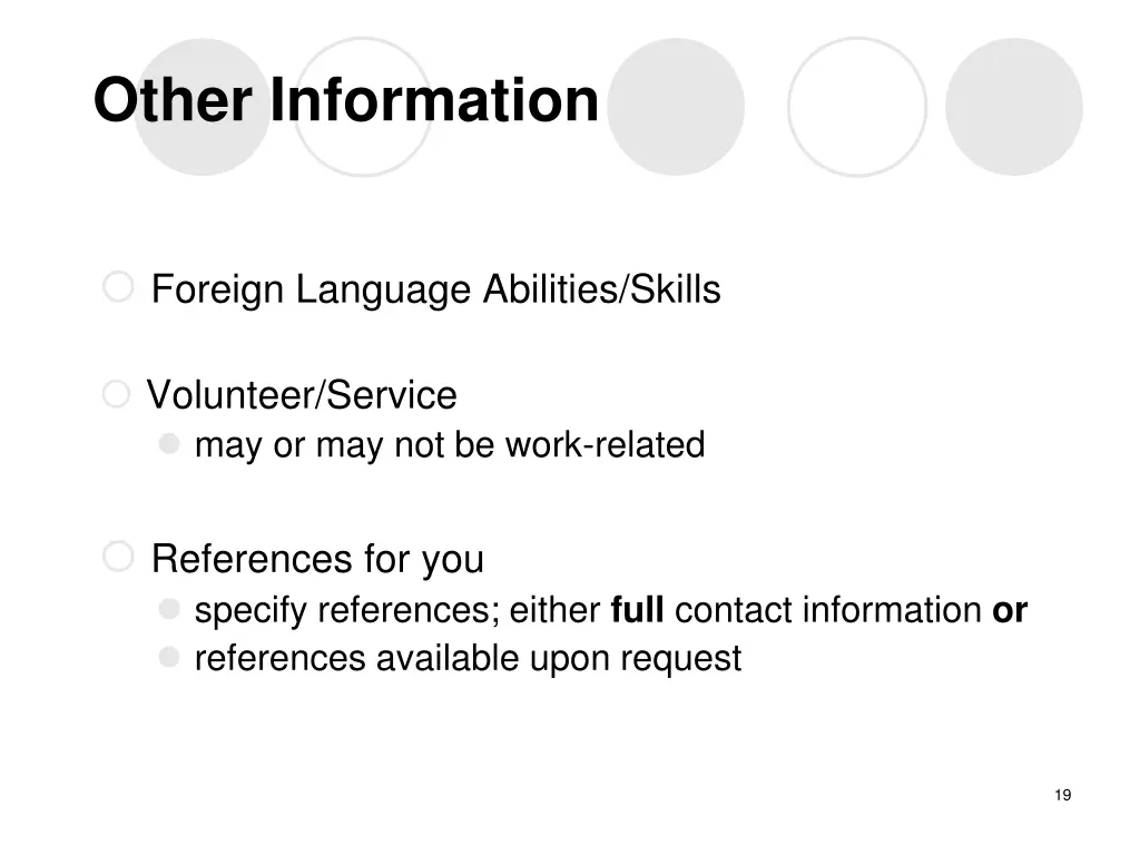 other information