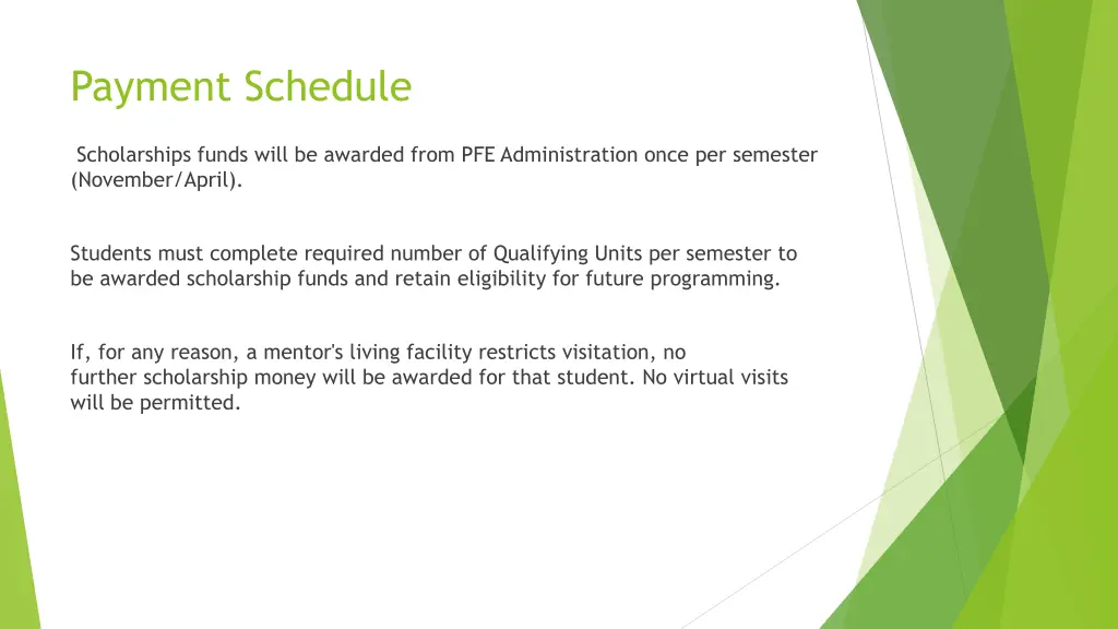 payment schedule