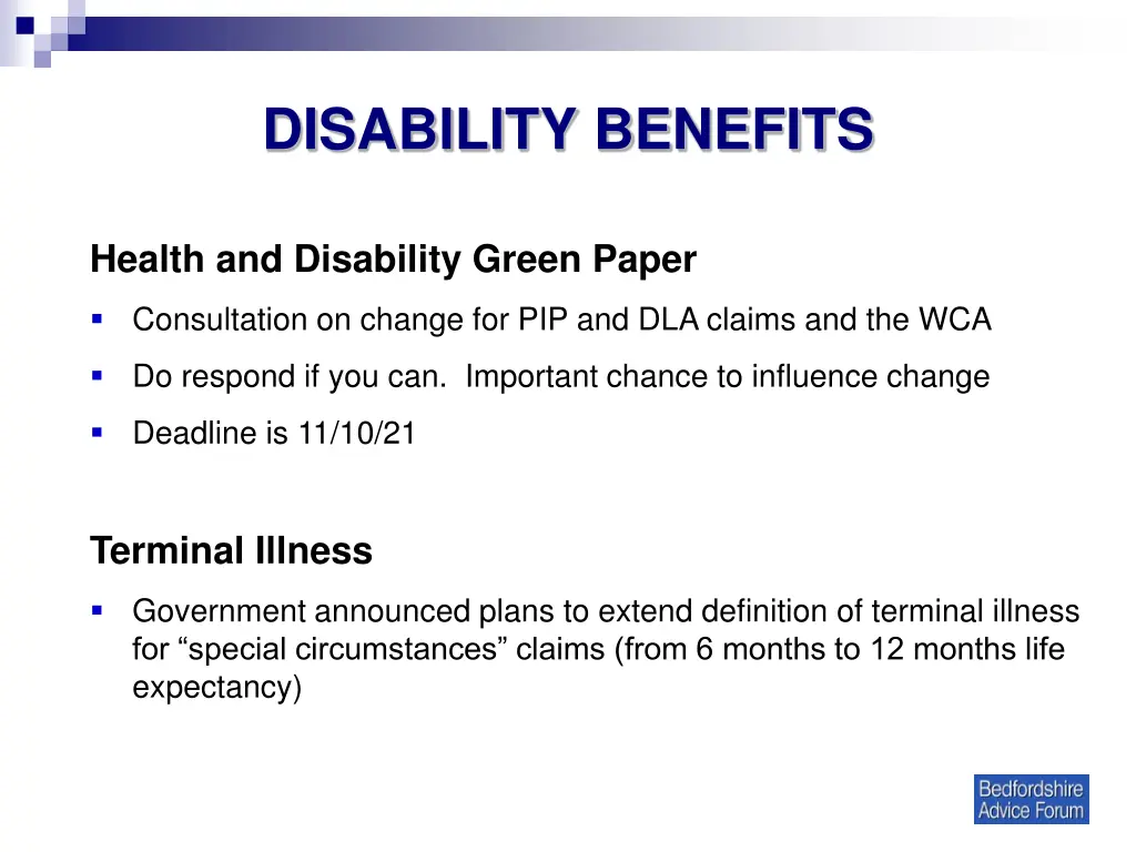 disability benefits