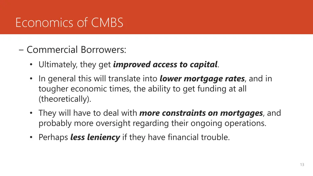 economics of cmbs