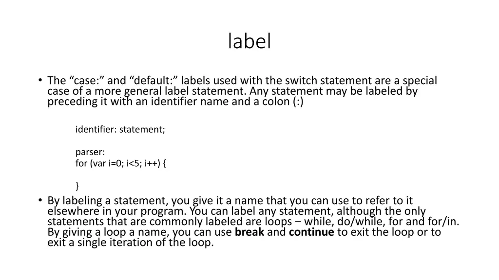 label