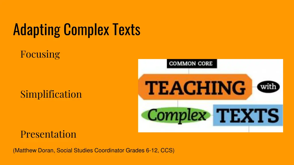 adapting complex texts