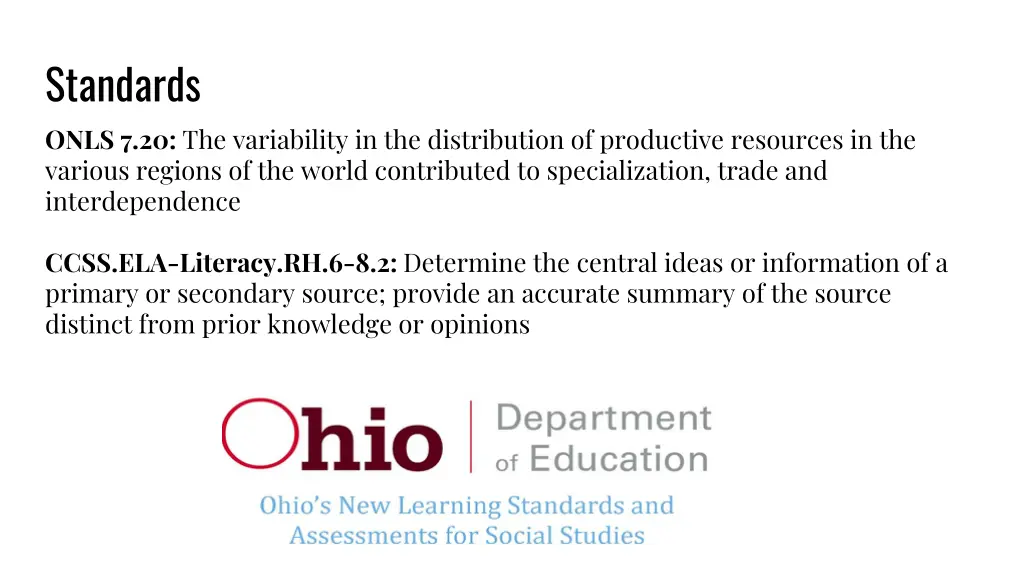 standards onls 7 20 the variability