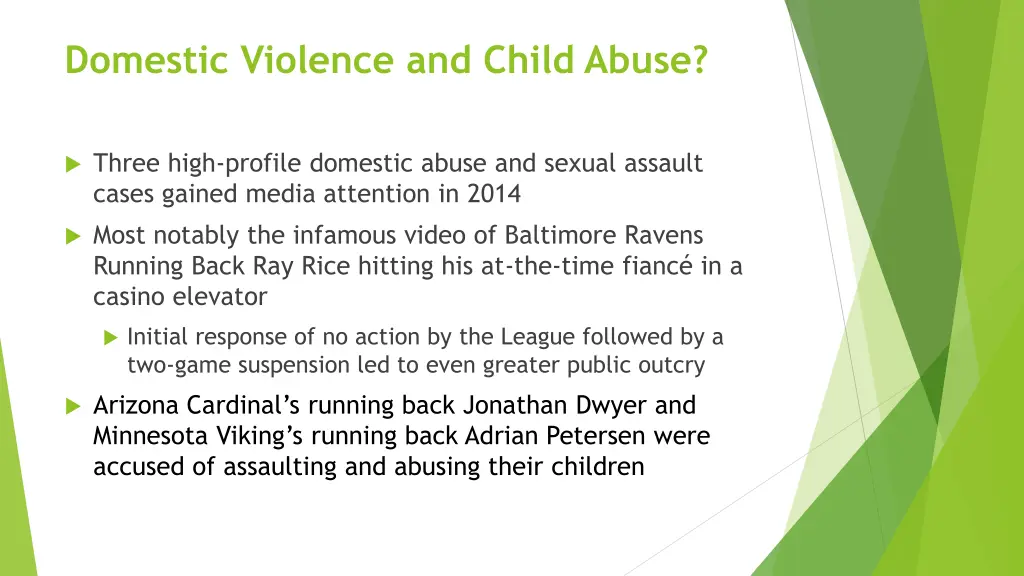 domestic violence and child abuse