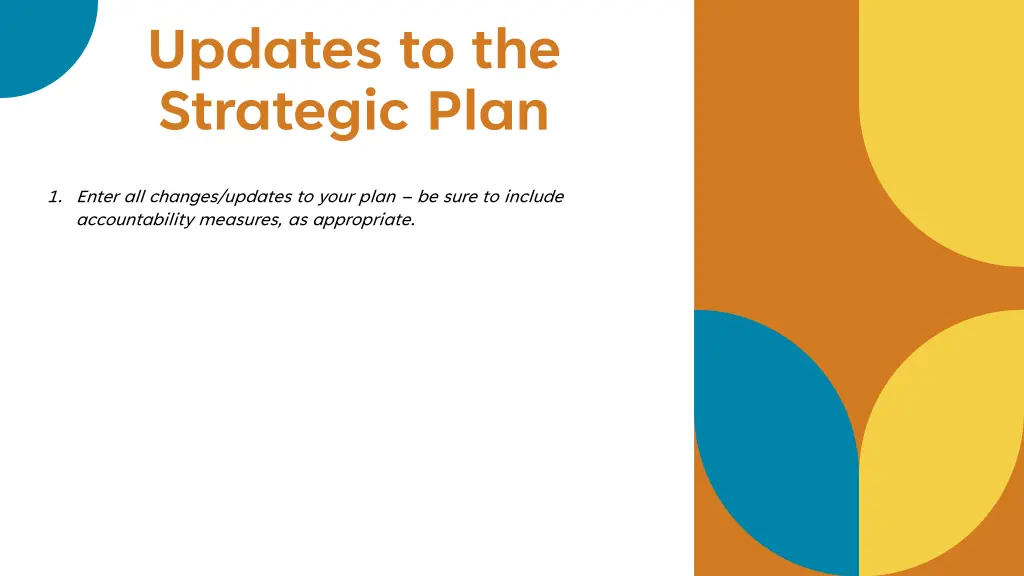 updates to the strategic plan
