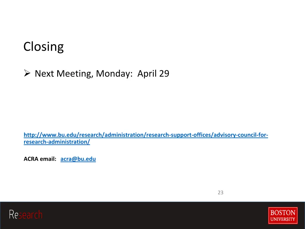 closing