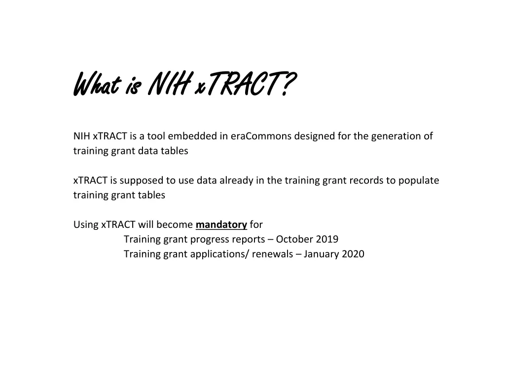 wh what at is nih xtract is nih xtract