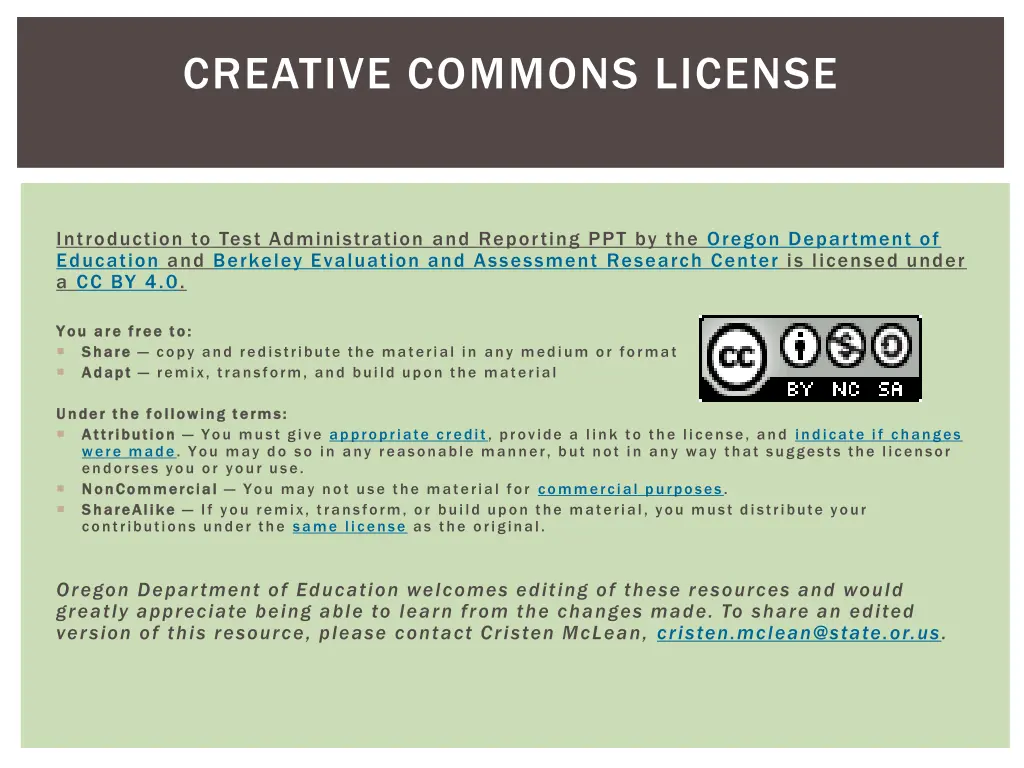 creative commons license