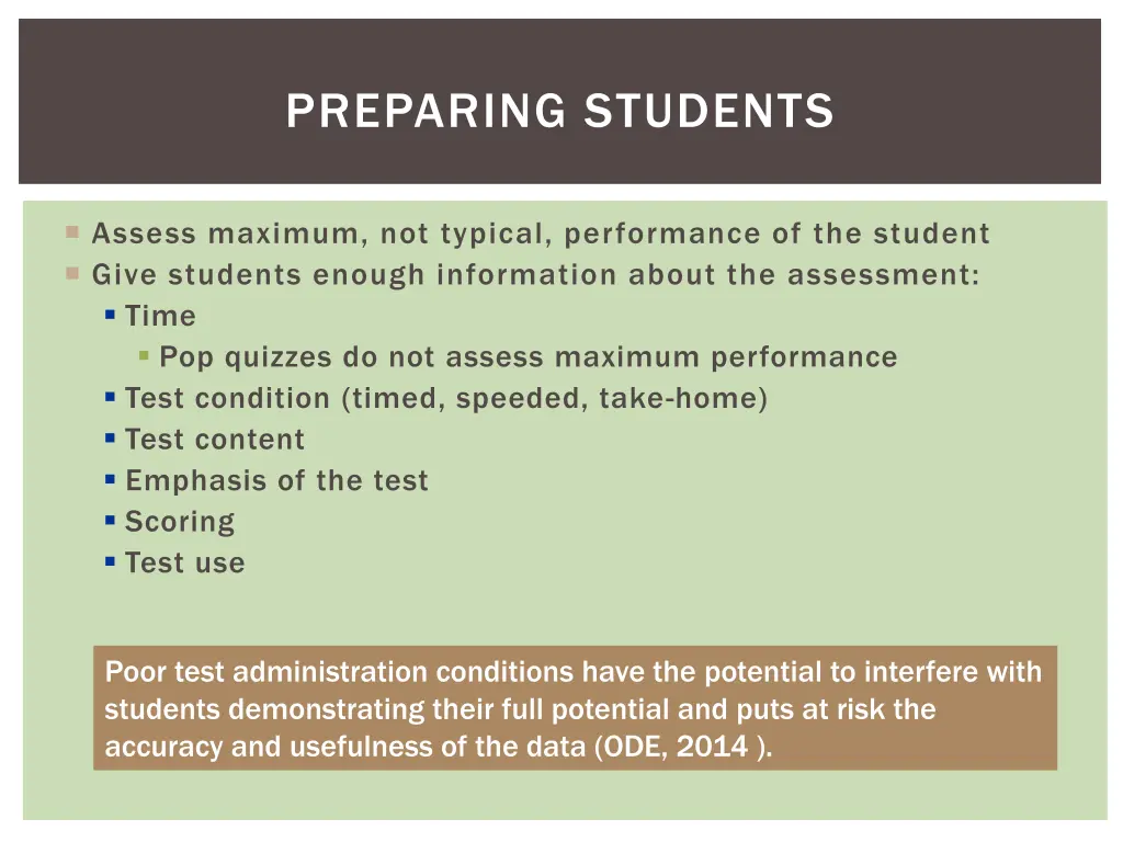 preparing students