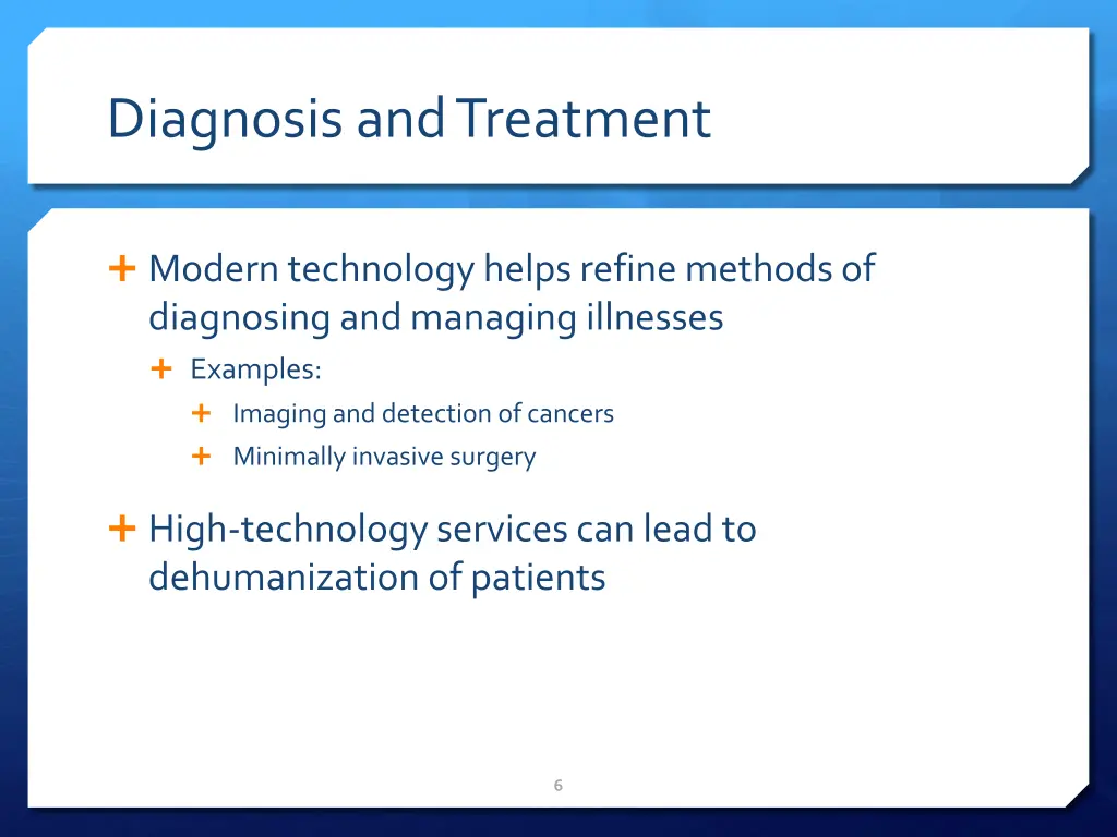 diagnosis and treatment