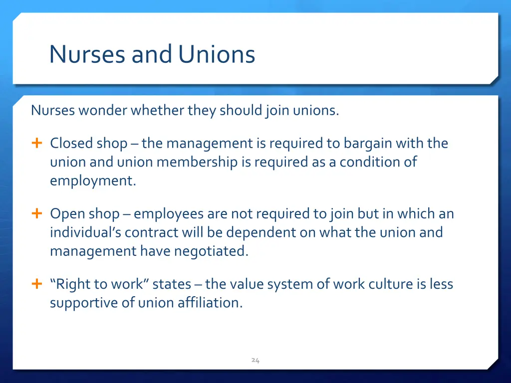 nurses and unions 1