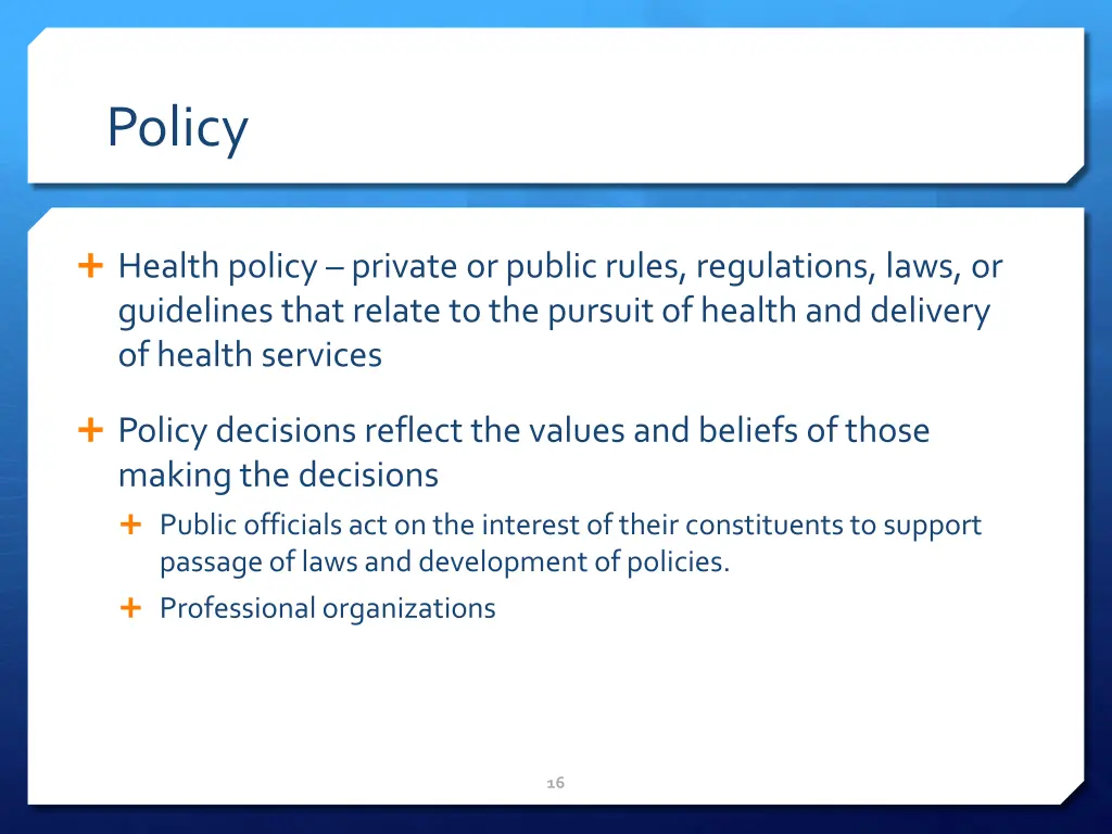 policy