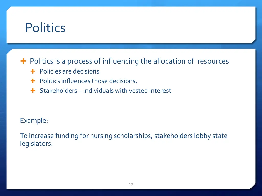 politics