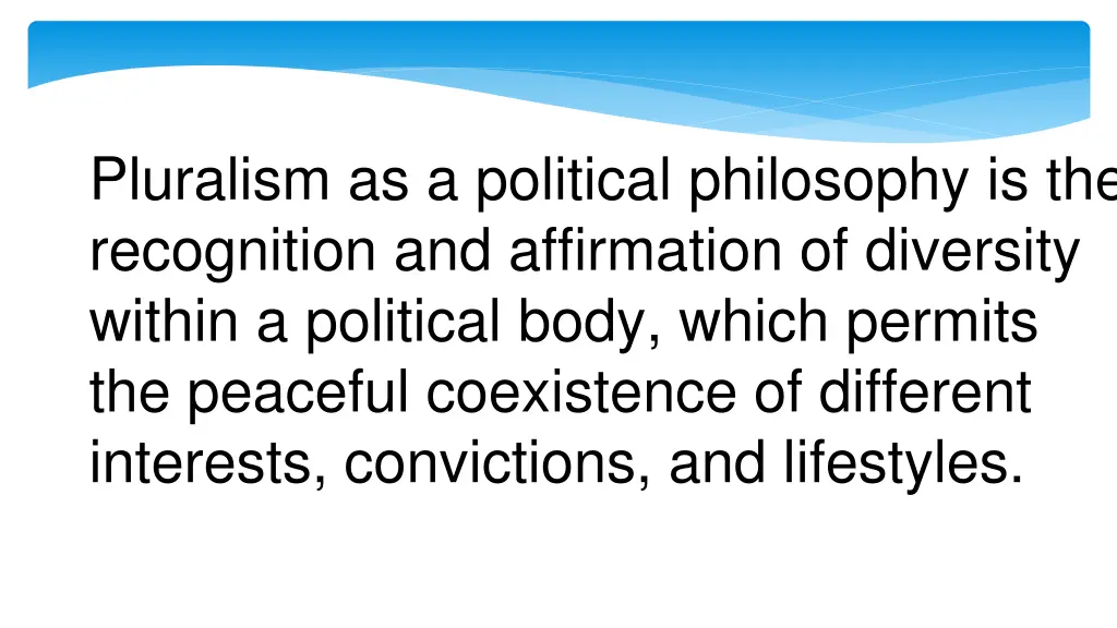 pluralism as a political philosophy