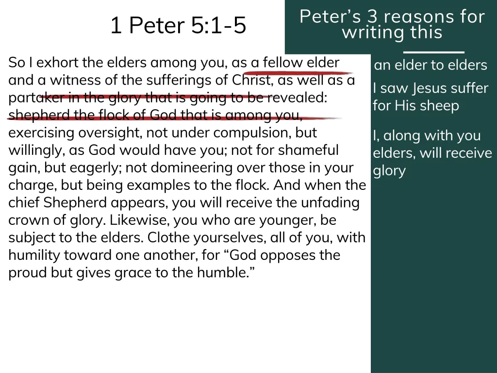 peter s 3 reasons for writing this