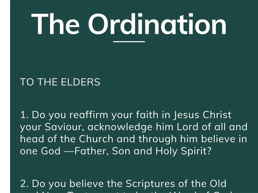 the ordination 1