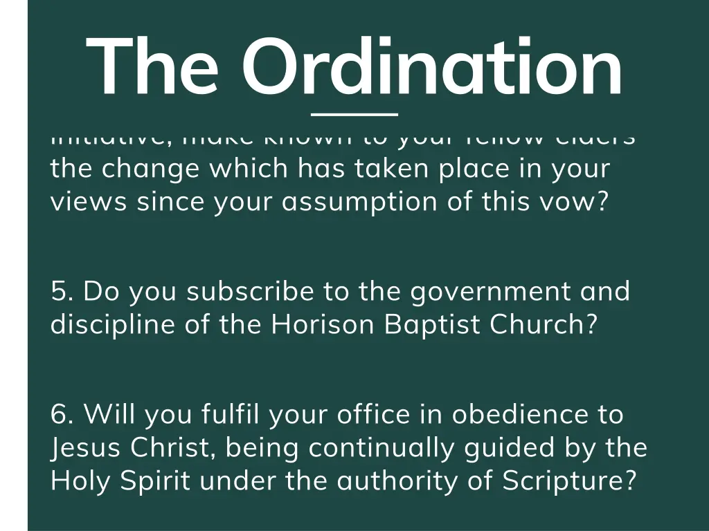 the ordination 2