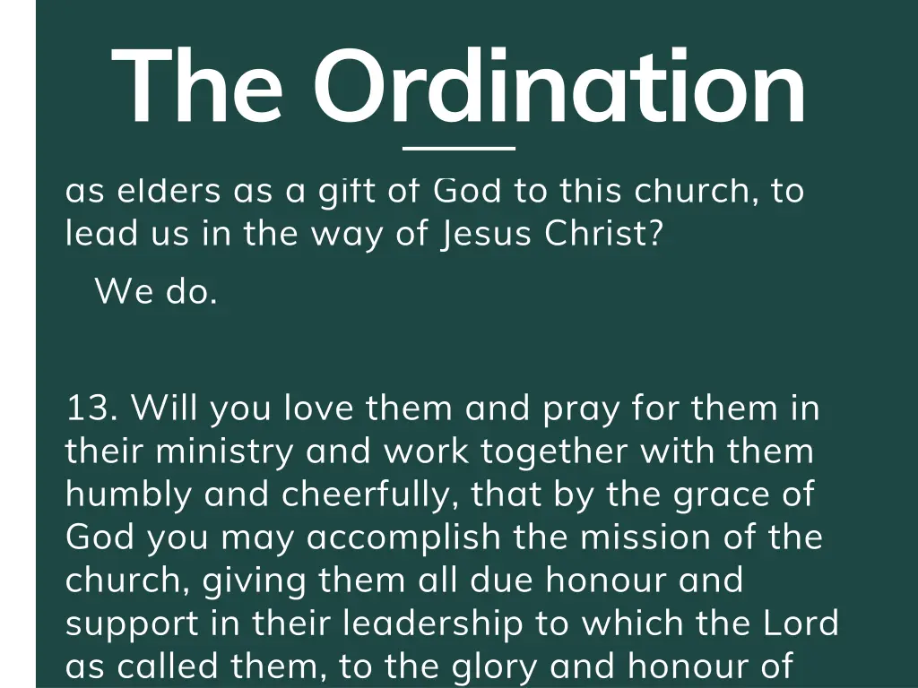 the ordination 4