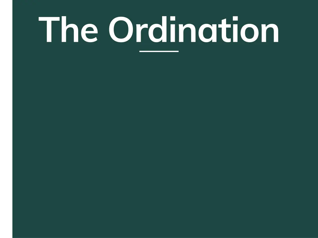 the ordination 5