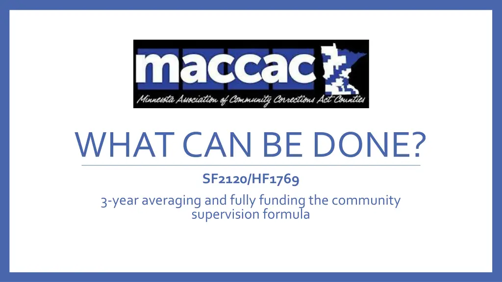 what can be done sf2120 hf1769 3 year averaging
