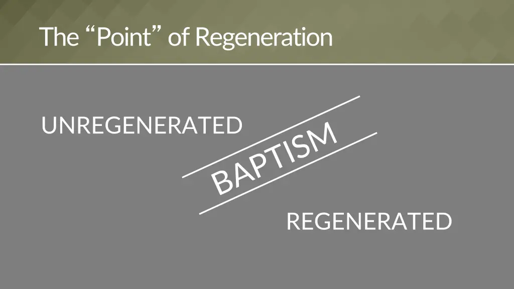 the point of regeneration