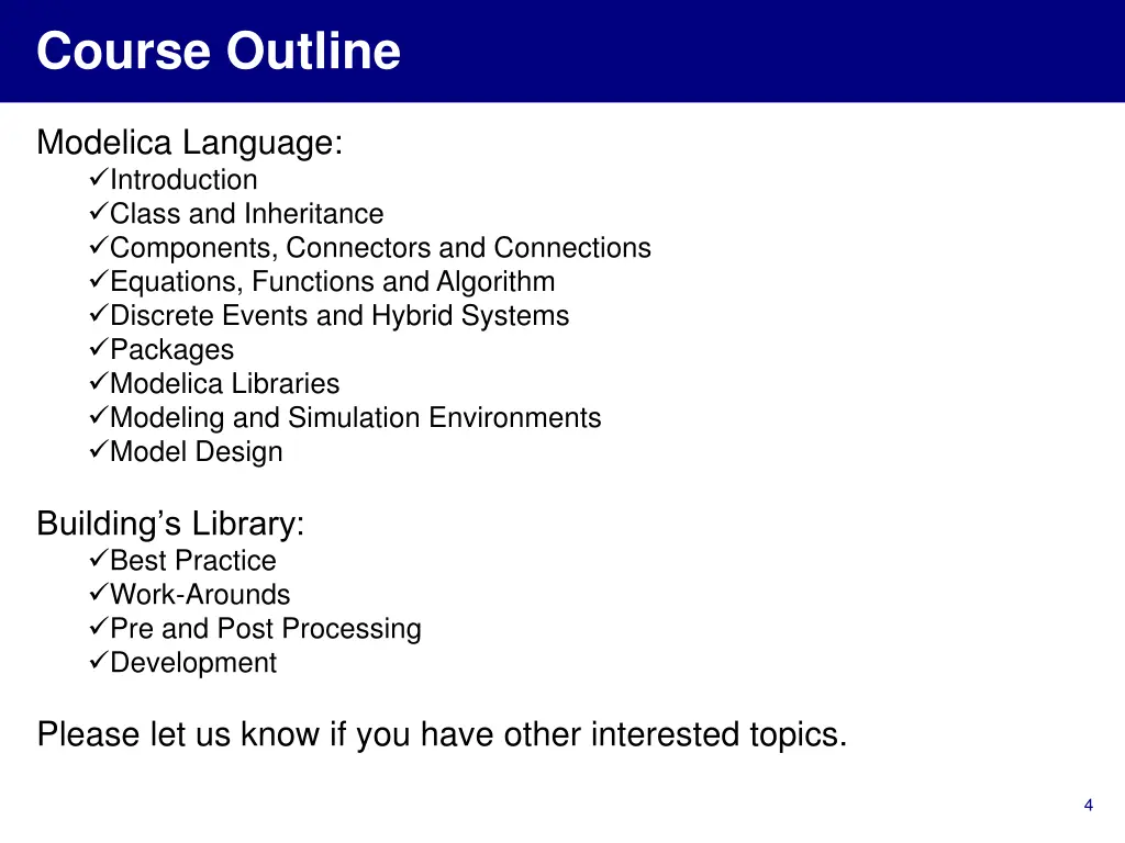 course outline