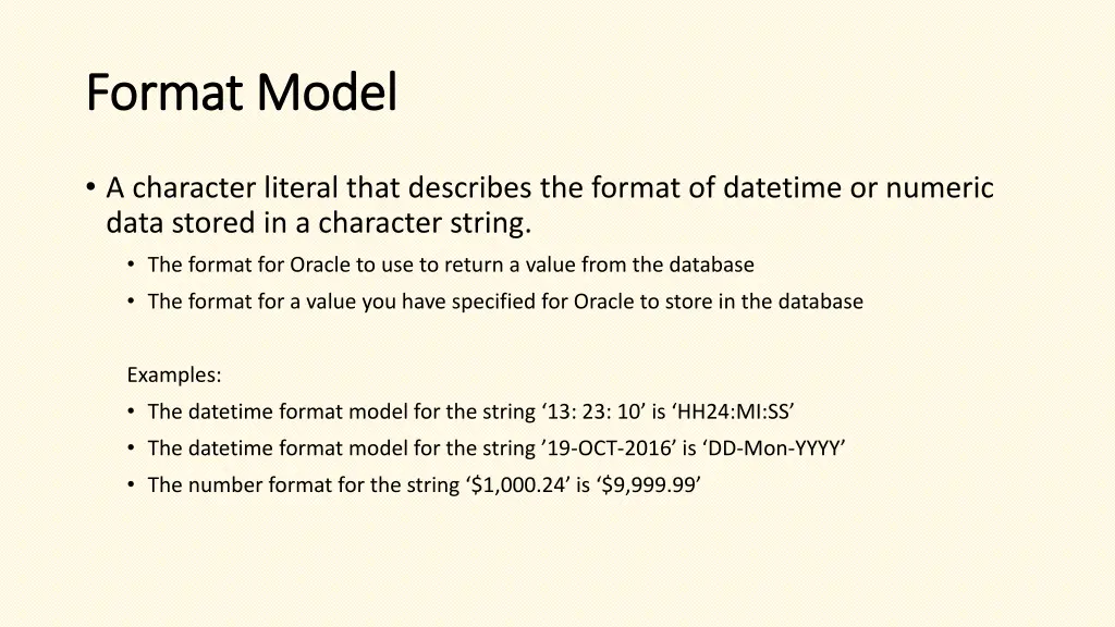 format model format model