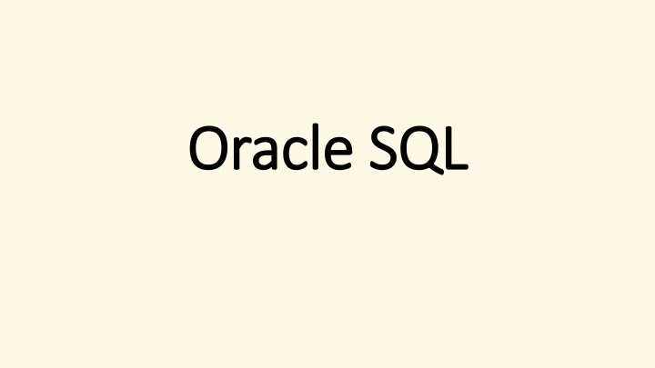 oracle sql oracle sql