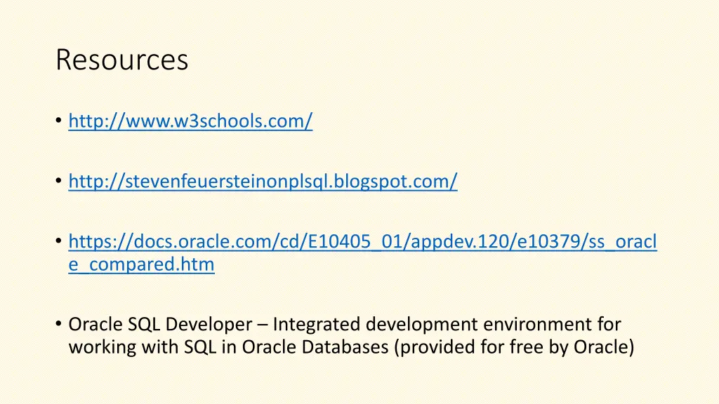 resources