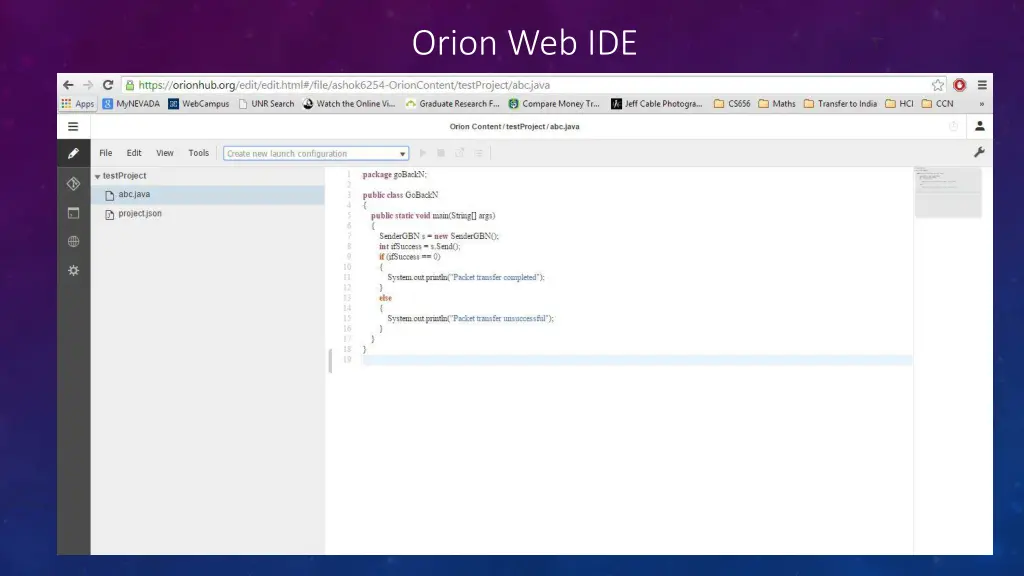 orion web ide