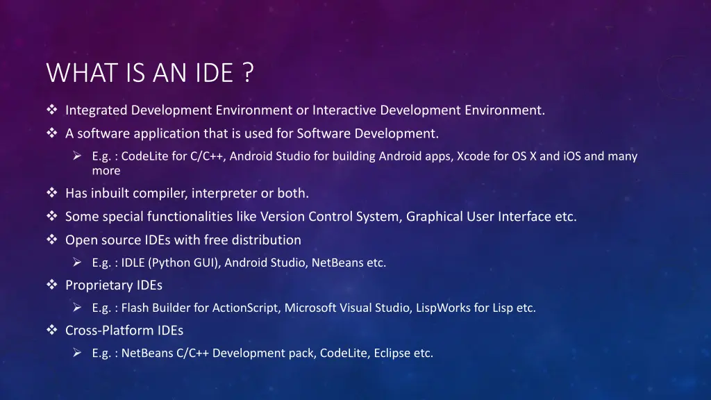 what is an ide