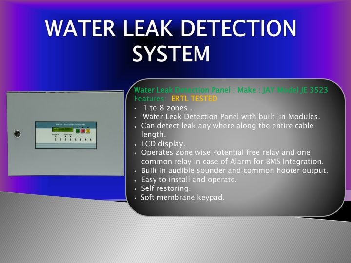 water leak detection features ertl tested