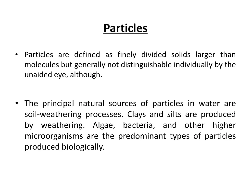 particles