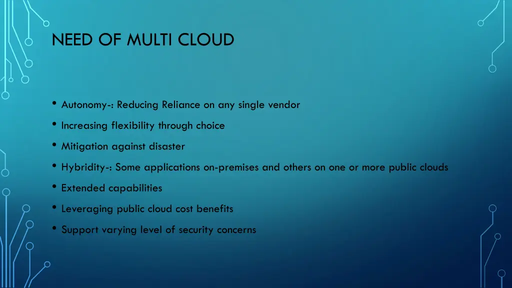 need of multi cloud
