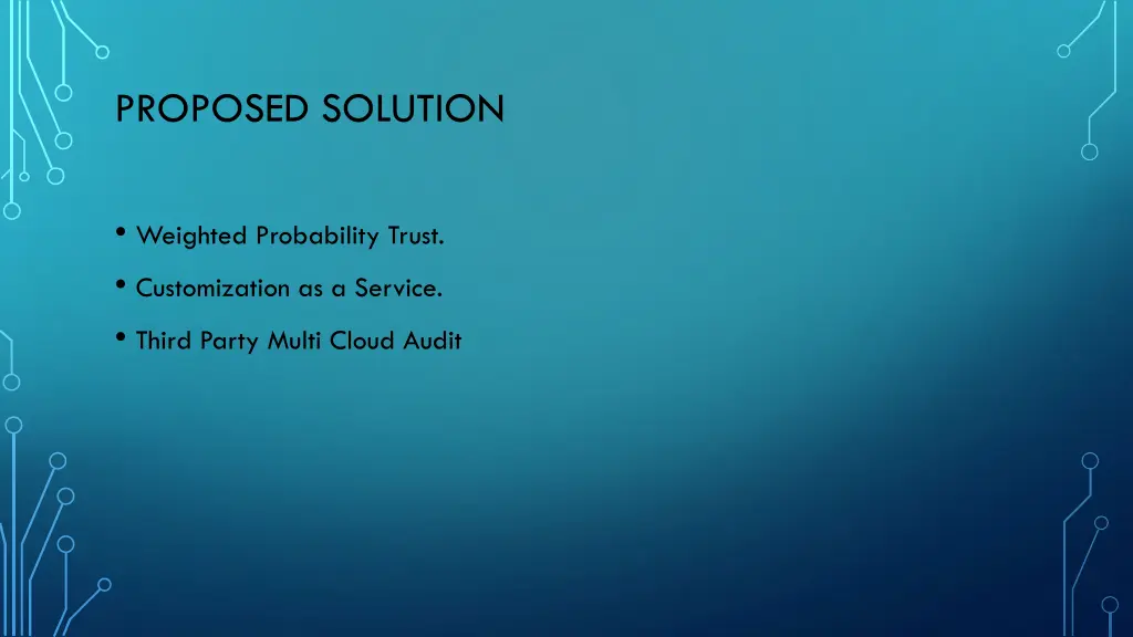 proposed solution