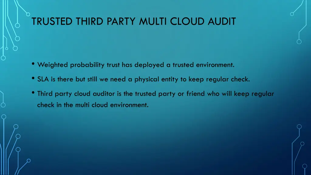 trusted third party multi cloud audit