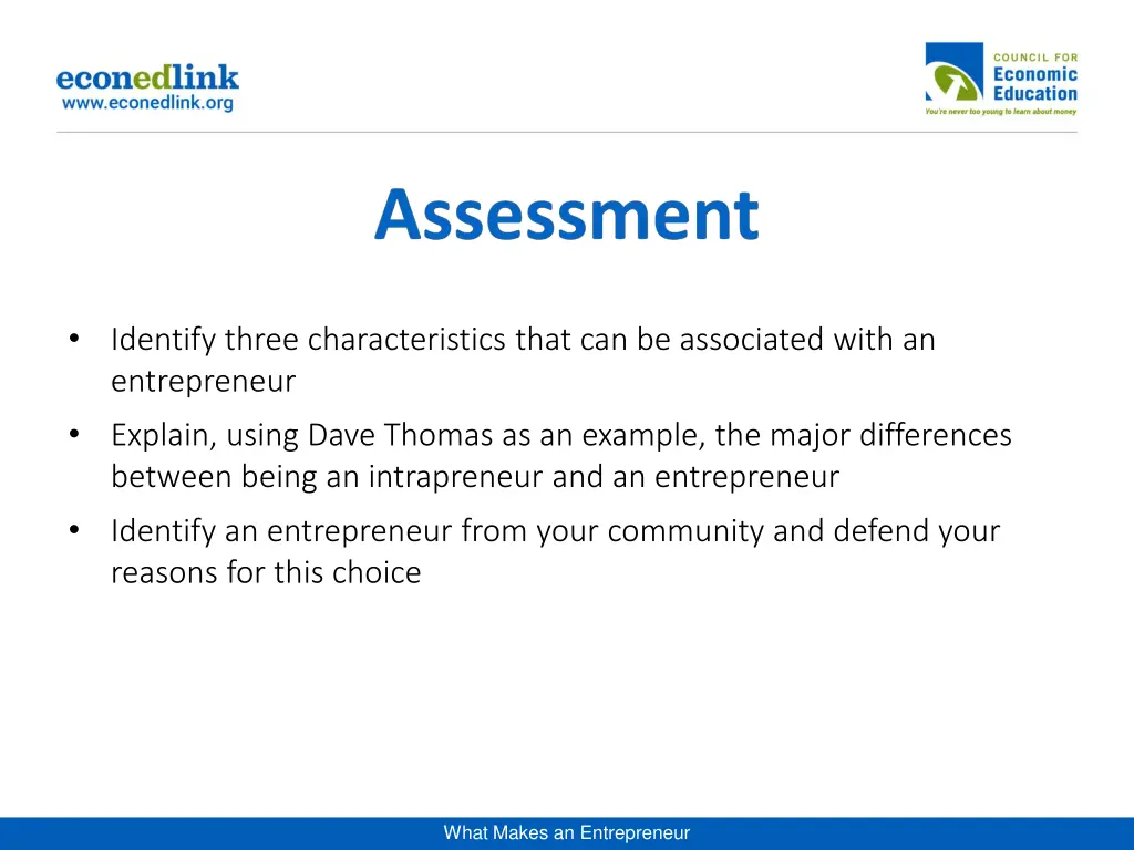identify three characteristics that