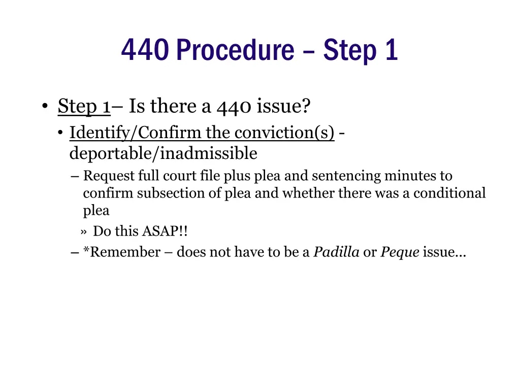 440 procedure step 1