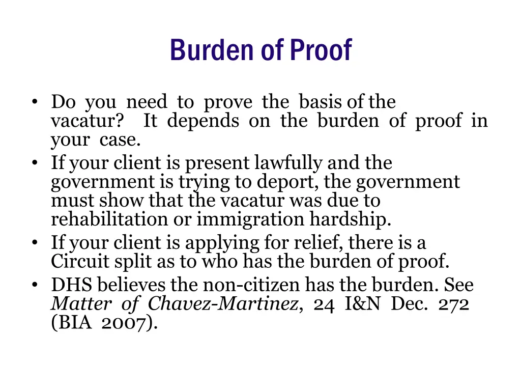 burden of proof