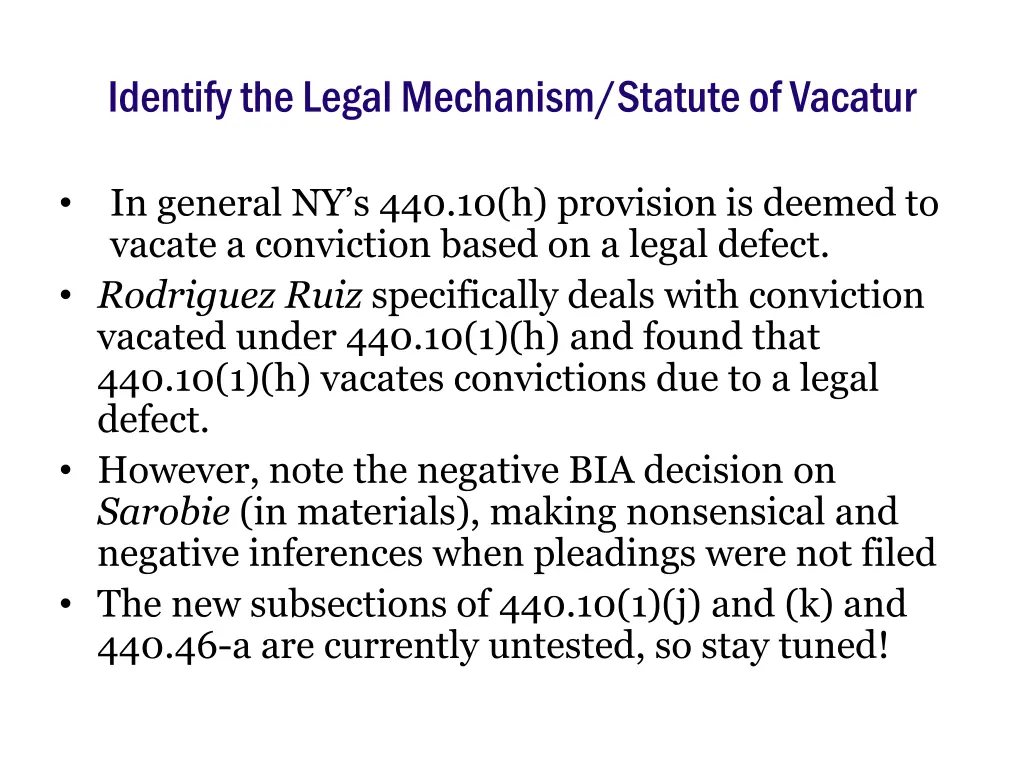 identify the legal mechanism statute of vacatur