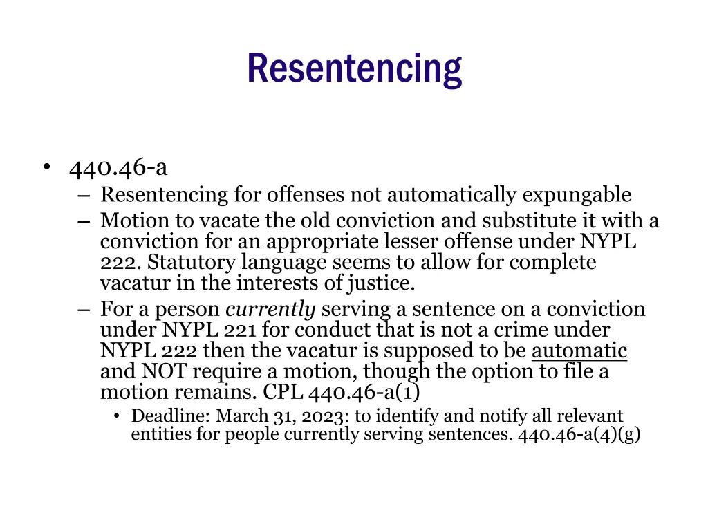 resentencing